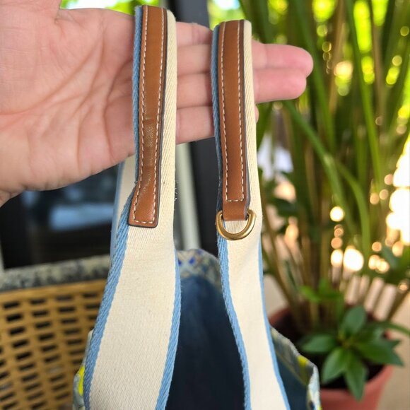 Tory Burch Ella Printed Market Tote Bag Recycled Nylon Greek Gardens Multicolor - Picture 12 of 16